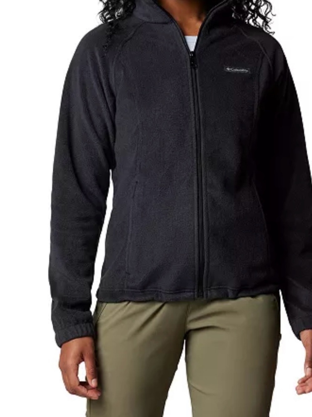 Columbia Women's Black Full-Zip Fleece Hoodie Jacket